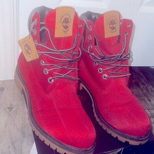 Size 8,red, Timberland Boots